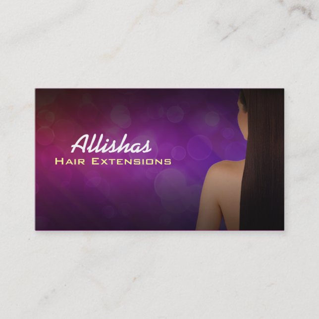Cartes de visite de prolongements de cheveux (Devant)