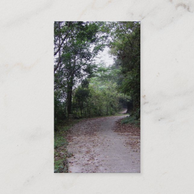 Cartes de visite de promenade du chemin/de nature (Devant)