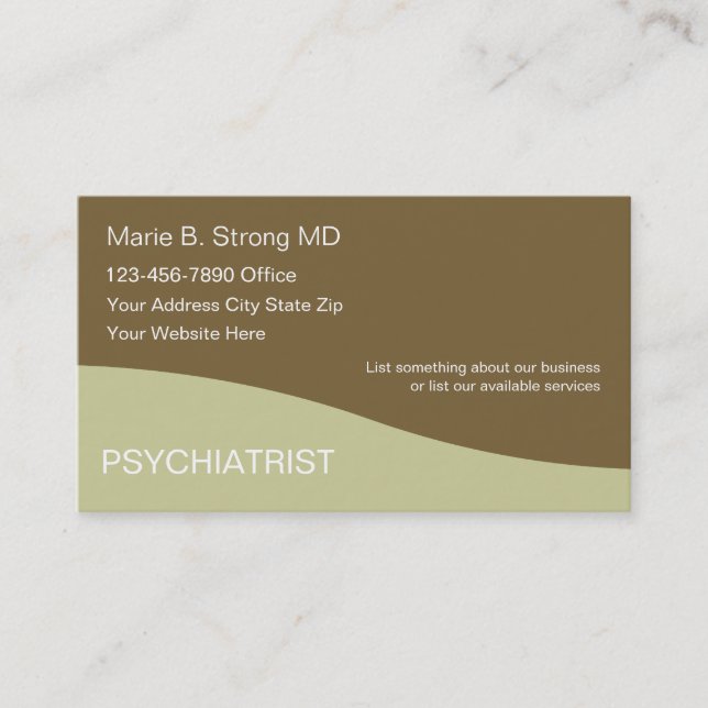 Cartes de visite de psychiatre (Devant)