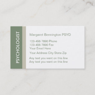 Cartes de visite de psychologue
