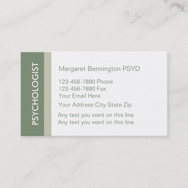 Cartes de visite de psychologue (Devant)