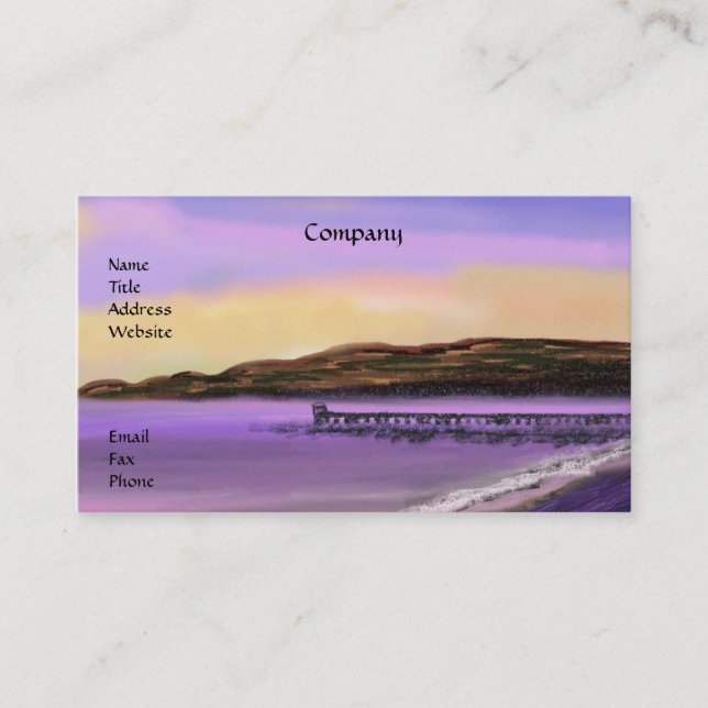 Cartes de visite de Purple Sunrise Beach (Devant)