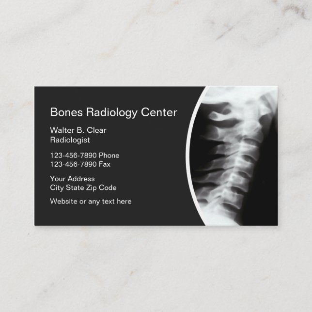 Cartes de visite de radiologie (Devant)