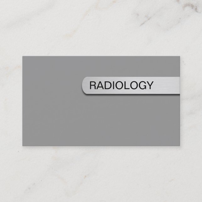 Cartes de visite de radiologie (Devant)