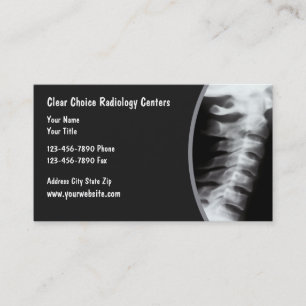 Cartes de visite de radiologie