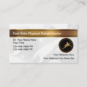 Cartes de visite de réadaptation en thérapie physi