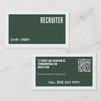 Cartes de visite de recrutement avec QR personnali