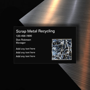 Cartes de visite de recyclage des déchets métalliq