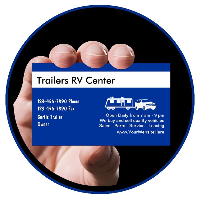 Cartes de visite de remorque RV (Créateur téléchargé)