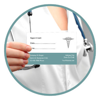 Cartes de visite de rendez-vous chez le médecin