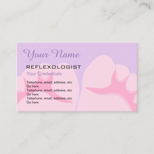 Cartes de visite de rendez-vous de Reflexologist (Devant)