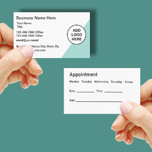 Cartes de visite de rendez-vous Médicales du logo
