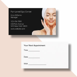Cartes de visite de rendez-vous Spa pour femmes ch