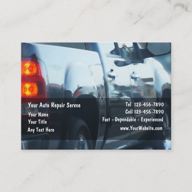 Cartes de visite de réparation automatique (Devant)