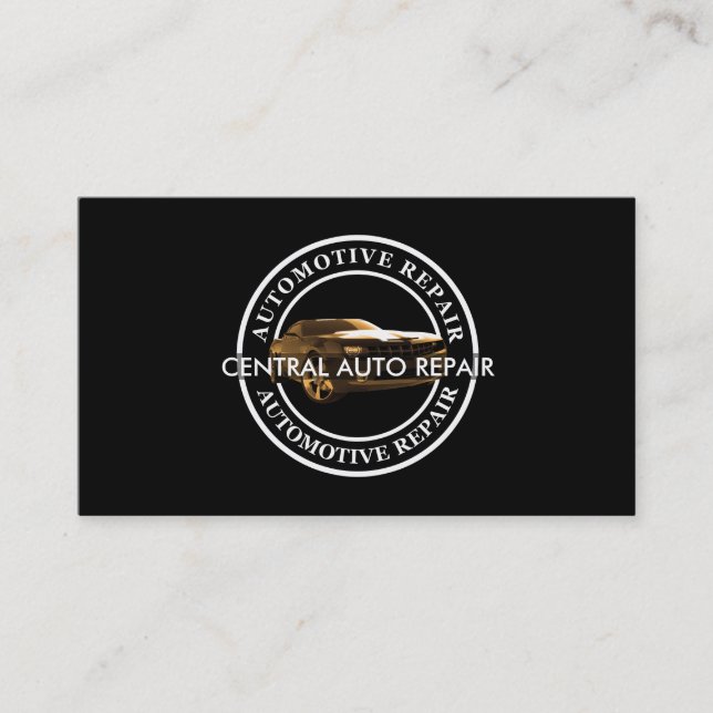 Cartes de visite de réparation d'automobiles (Devant)