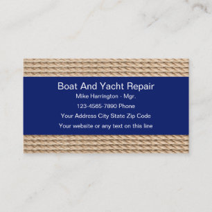Cartes de visite de réparation de bateau et de