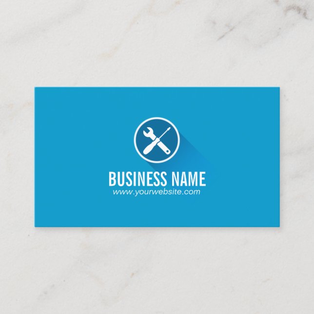 Cartes de visite de réparation d'ordinateur bleu m (Devant)