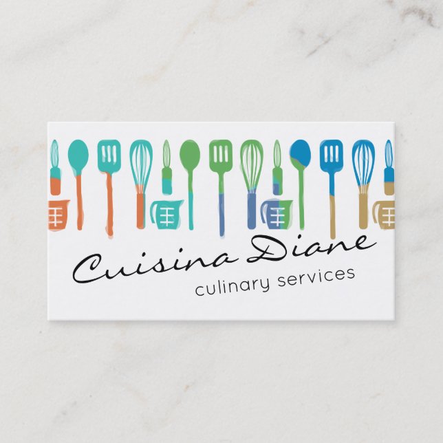 cartes de visite de restauration de chef (Devant)