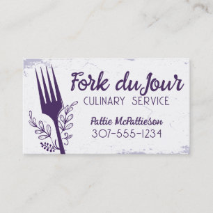cartes de visite de restauration de chef de