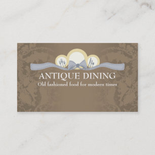 Cartes de visite de restauration de chef de plats