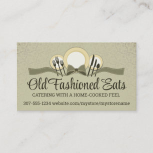 Cartes de visite de restauration de chef de plats