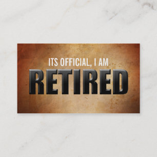 Cartes de visite de retraite