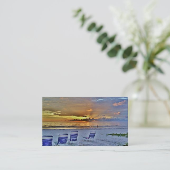 Cartes de visite de retraite Sunset #56A (Debout devant)