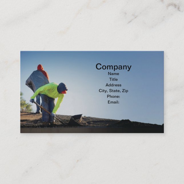 Cartes de visite de Roofing Company (Devant)