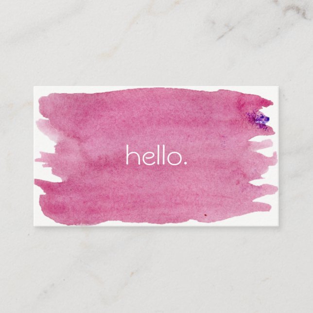 Cartes de visite de rose bonjour (Devant)