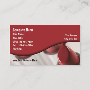 Cartes de visite de rouge à lèvres
