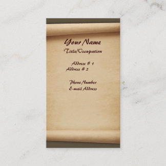 Cartes de visite de rouleau