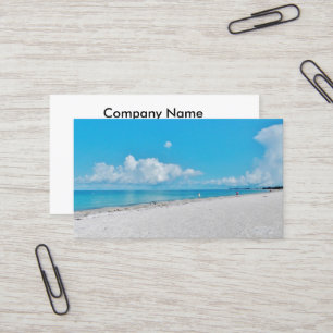 Cartes de visite de sable blanc