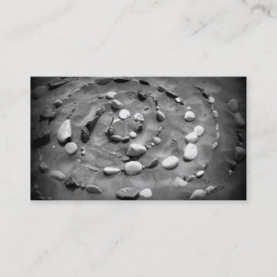 Cartes de visite de sable et de pierres -
