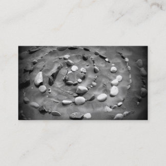 Cartes de visite de sable et de pierres -