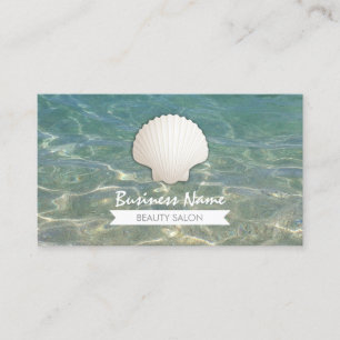 Cartes de visite de salon de beauté de coquillage