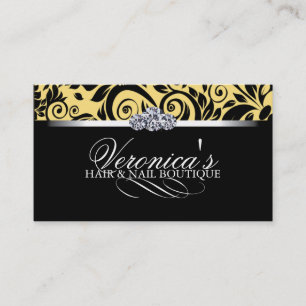Cartes de visite de salon de cheveux et d'ongle