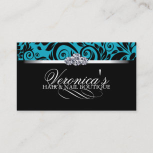 Cartes de visite de salon de cheveux et d'ongle