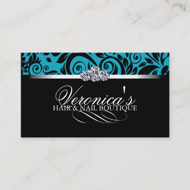 Cartes de visite de salon de cheveux et d'ongle (Devant)