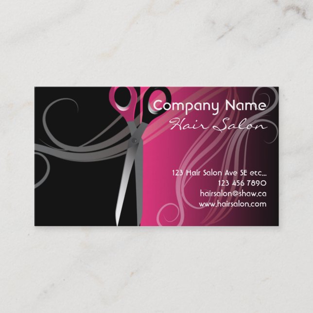 cartes de visite de salon de coiffure (Devant)