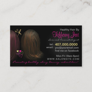 Cartes de visite de salon de coiffure
