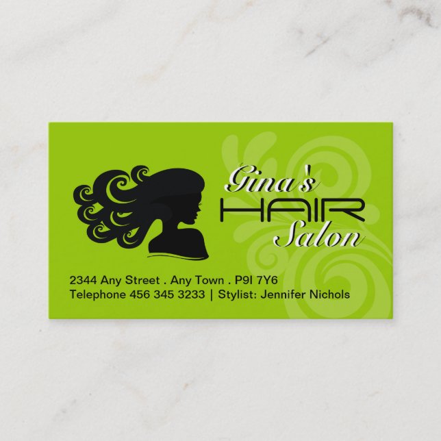 Cartes de visite de salon de coiffure (Devant)
