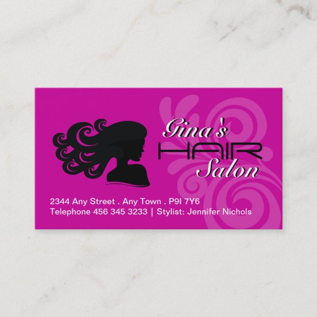 Cartes de visite de salon de coiffure (Devant)