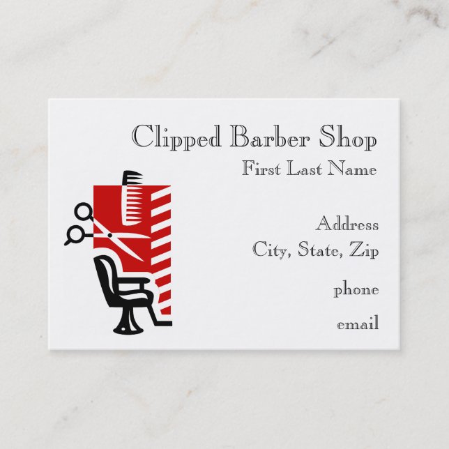 Cartes de visite de salon de coiffure (Devant)
