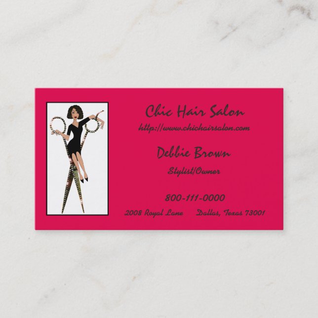 Cartes de visite de salon de coiffure avec DIVAtud (Devant)