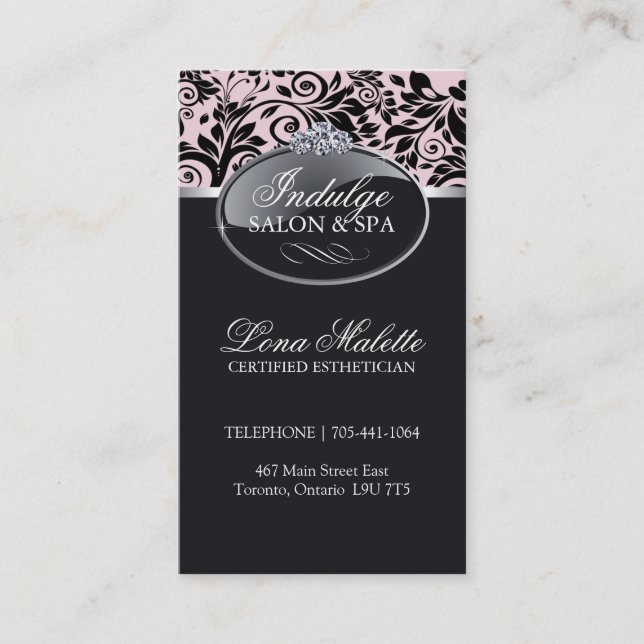 Cartes de visite de salon et de spa (Devant)