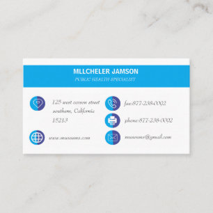 Cartes de visite de santé