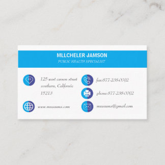 Cartes de visite de santé
