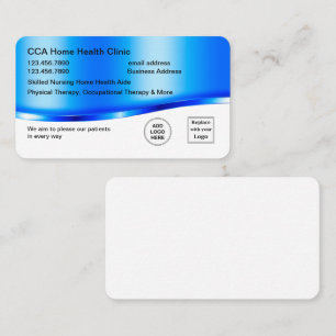 Cartes de visite de santé à domicile tendance