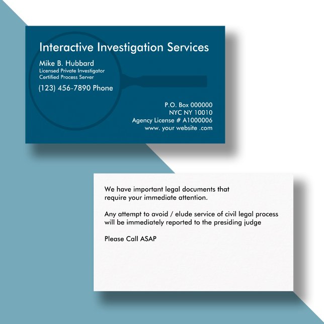 Cartes de visite de serveur de processus de cherch (Créateur téléchargé)