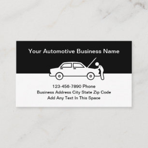 Cartes de visite de service automobile simple
